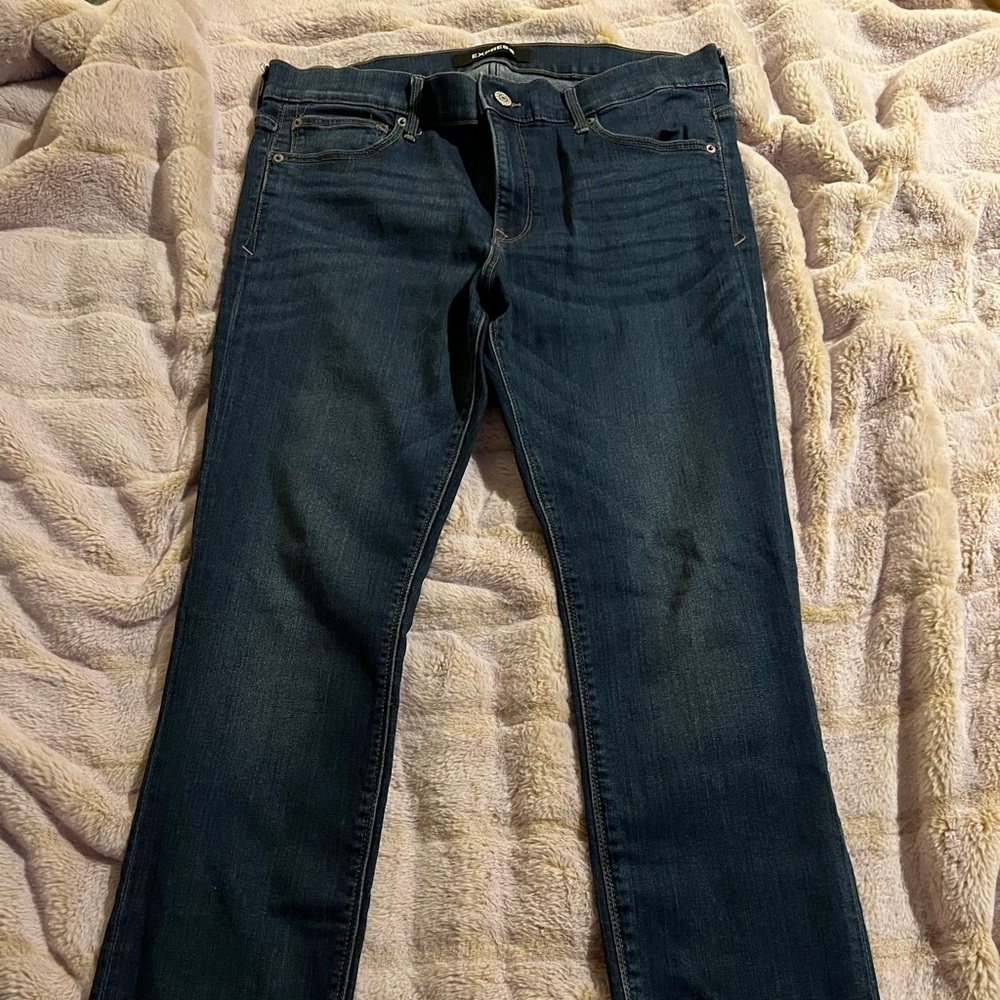 Express jeans, size 14 skinny mid rise stretch. Worn a handful of times at most
